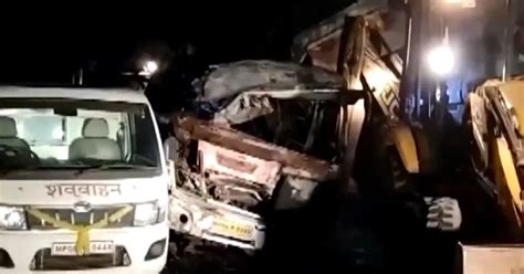 Bus collides head-on with truck in central India, killing at least 13